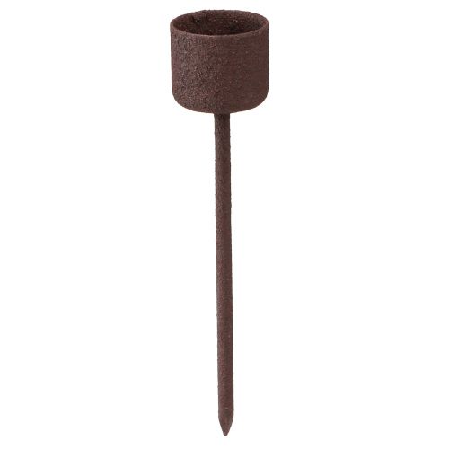 Castiçal em bastão para tampar marrom ferrugem Ø22mm Alt.10,5cm 12 unid.