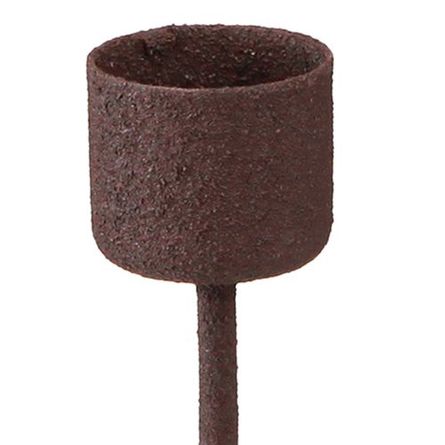 Itens Castiçal em bastão para tampar marrom ferrugem Ø22mm Alt.10,5cm 12 unid.