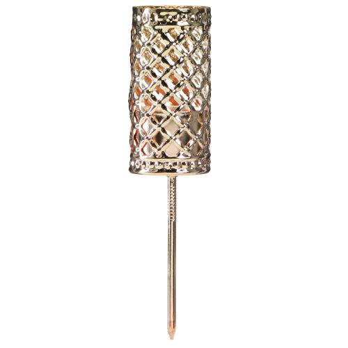 Itens Castiçal em bastão para tampar ouro Ø24mm Alt.10cm 4 unid.