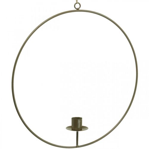 Itens Anel decorativo para pendurar Castiçal Loop Castanho Ø30cm