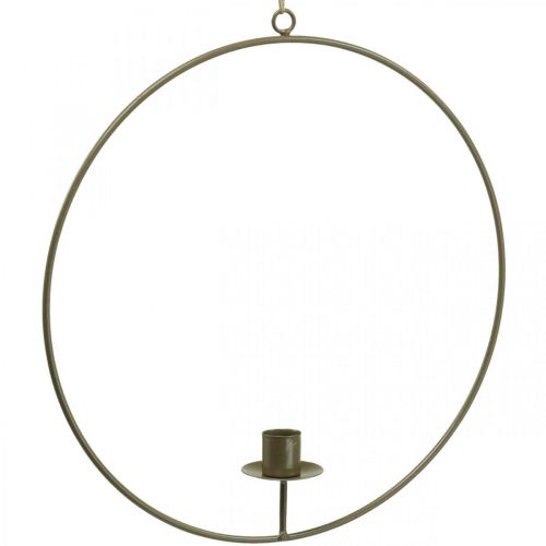Floristik24 Anel decorativo para pendurar Castiçal Loop Castanho Ø30cm