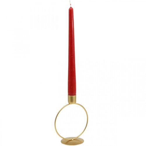 Floristik24 Castiçal castiçal ouro anel de metal Ø10.5cm