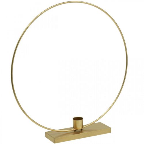 Floristik24 Anel decorativo castiçal de metal Deco Loop Golden Ø30cm