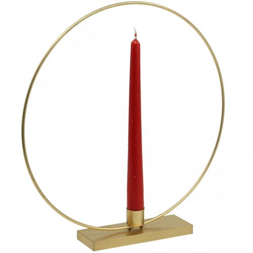 Floristik24 Anel decorativo castiçal de metal Deco Loop Golden Ø30cm