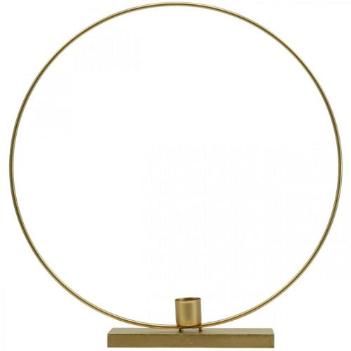 Floristik24 Anel decorativo castiçal de metal Deco Loop Golden Ø30cm