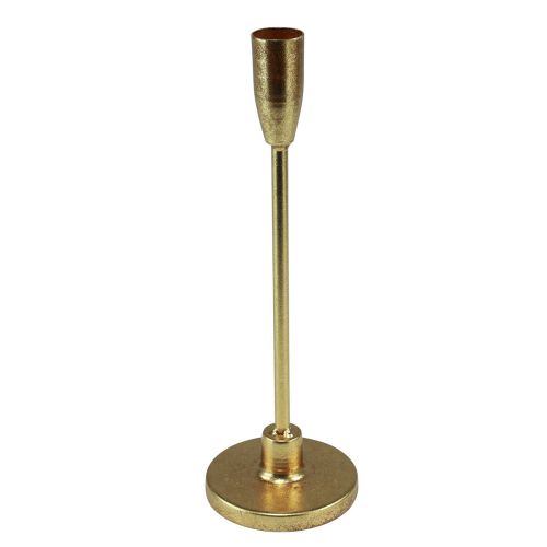 Itens Castiçal em bastão castiçal dourado em metal Alt.20cm