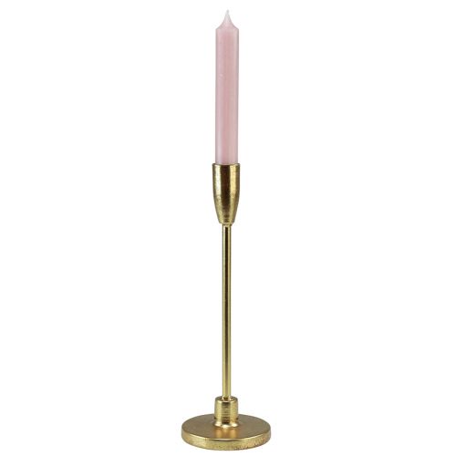 Itens Castiçal em bastão castiçal dourado em metal Alt.20cm