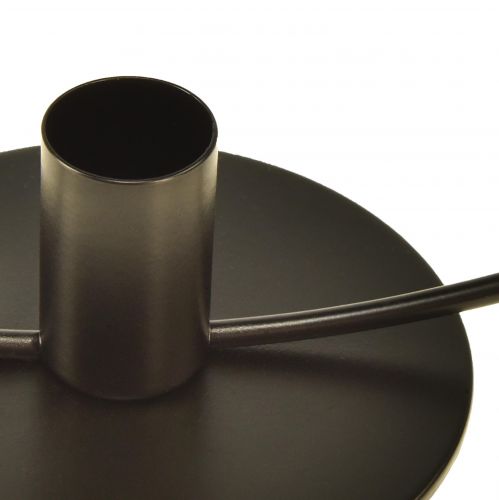 Itens Castiçal em metal com anel decorativo preto para ficar em pé Ø35cm