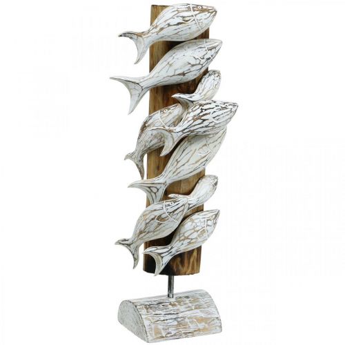 Itens Peixe decorativo em pé cardume de peixes em madeira Decoração marítima 59cm