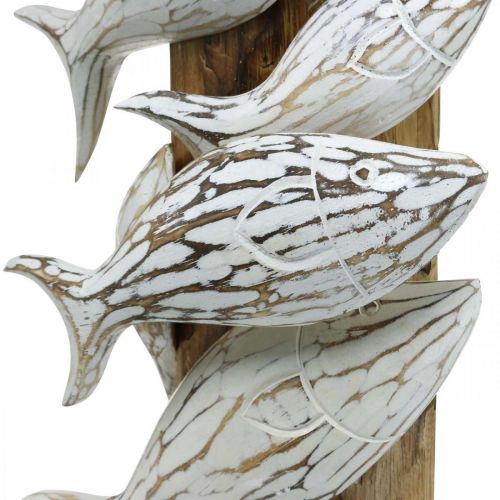 Floristik24 Peixe decorativo em pé cardume de peixes em madeira Decoração marítima 59cm