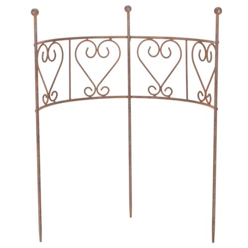 Itens Treliça semicircular com ornamento em forma de coração. Perfeita para decoração de jardim rústico. 42 cm