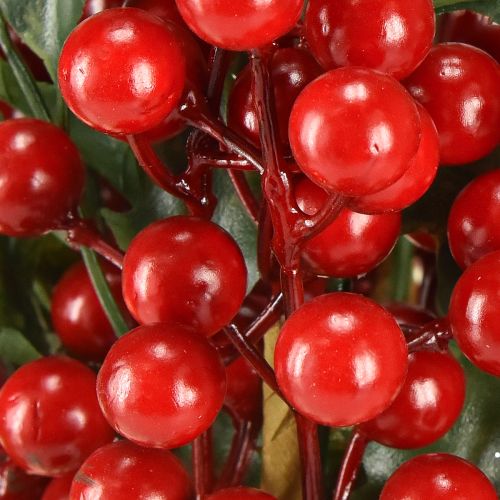 Itens Ramo de azevinho de Natal com bagas artificiais Ilex 45cm 6 peças