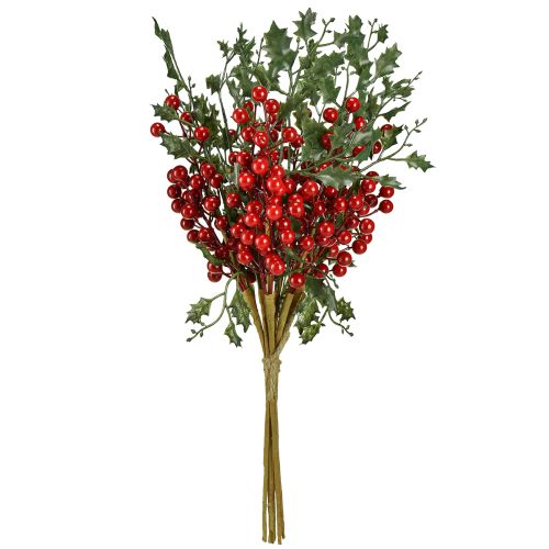 Itens Ramo de azevinho de Natal com bagas artificiais Ilex 45cm 6 peças