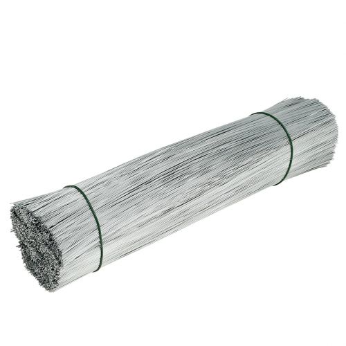 Floristik24 Fio de pinos, fio de prata galvanizado Ø0,4mm L180mm 1kg