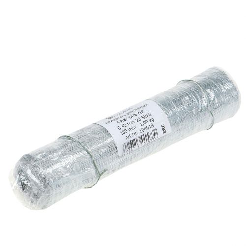 Itens Fio de pinos, fio de prata galvanizado Ø0,4mm L180mm 1kg