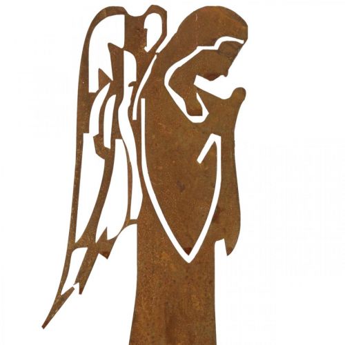 Floristik24 Estaca de jardim Natal Patina Deco Anjo rezando 40cm