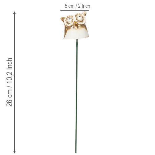 Coruja decorativa de cerâmica para plantas, 26 cm, 2 peças. | Floristik24.pt