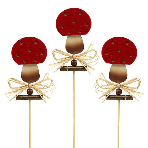 Floristik24 Tampão Toadstool 7cm L33,5cm 16pcs