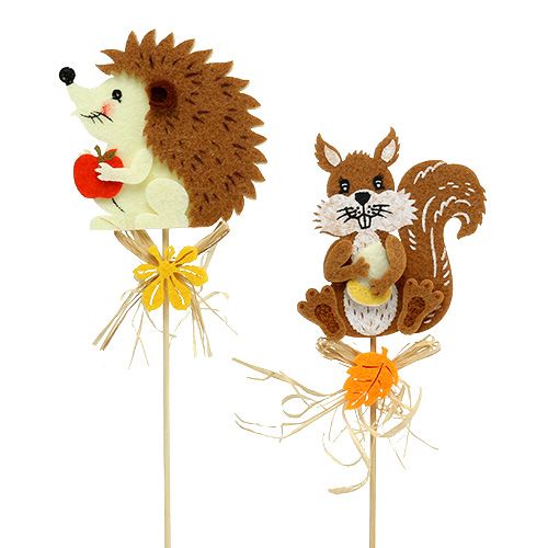 Floristik24 Hedgehog ou esquilo plugs L30cm 12 peças