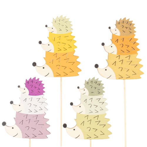 Estacas decorativas para jardim - Família de ouriços coloridos - 34 cm, 12 peças comprar | Floristik24.pt