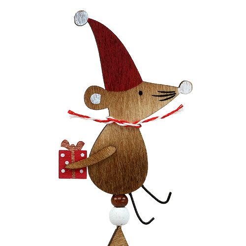 Floristik24 Plugue com mouse natural, vermelho L30cm 8pcs