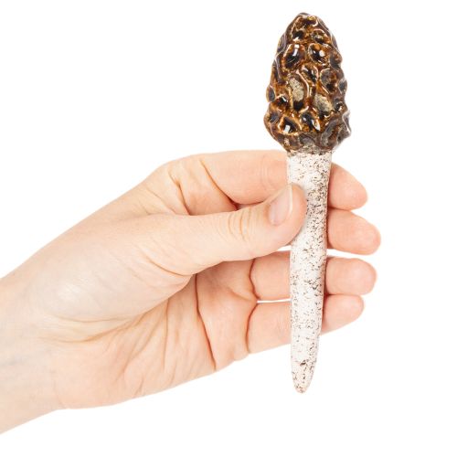 Cogumelo morel artificial decorativo para vasos de plantas e mesas, 13 cm, 2 peças | Floristik24.pt