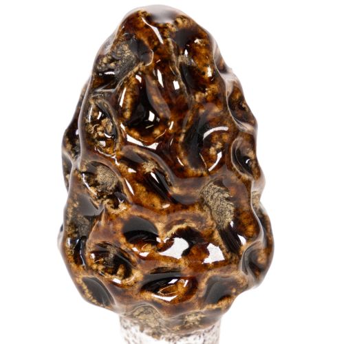 Cogumelo morel artificial decorativo para vasos de plantas e mesas, 13 cm, 2 peças | Floristik24.pt