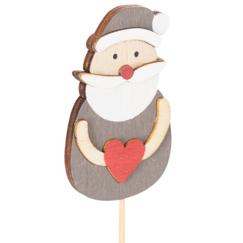 Estacas decorativas de Papai Noel para arranjos florais e vasos de plantas, 31 cm, 12 peças | Floristik24.pt