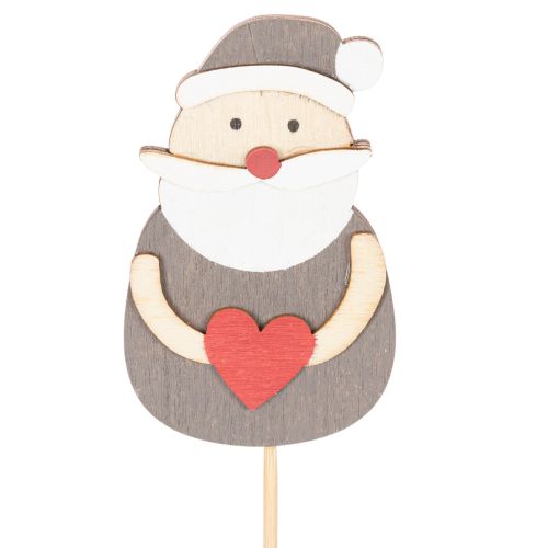 Estacas decorativas de Papai Noel para arranjos florais e vasos de plantas, 31 cm, 12 peças | Floristik24.pt