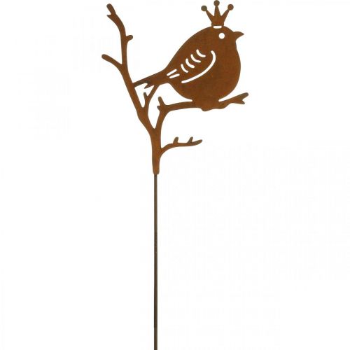 Itens Pátina decoração de jardim plug pássaro de metal com coroa 6 peças