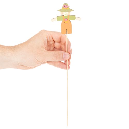 Decorações de espantalho de madeira, cores sortidas, 30 cm, 12 peças | Floristik24.pt