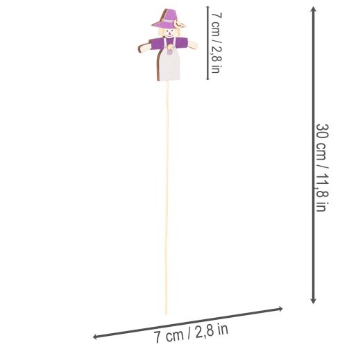 Decorações de espantalho de madeira, cores sortidas, 30 cm, 12 peças | Floristik24.pt