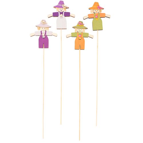 Decorações de espantalho de madeira, cores sortidas, 30 cm, 12 peças | Floristik24.pt