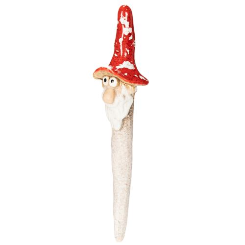 Estatueta de anão para colar, com barba longa e chapéu de cogumelo, decoração, 17 cm, 2 peças | Floristik24.pt