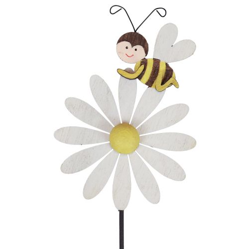 Decoração de primavera flor plug decoração de abelha 11 × 7,5 cm 6 unidades