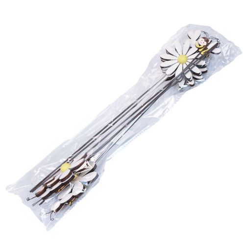 Itens Decoração de primavera flor plug decoração de abelha 11 × 7,5 cm 6 unidades