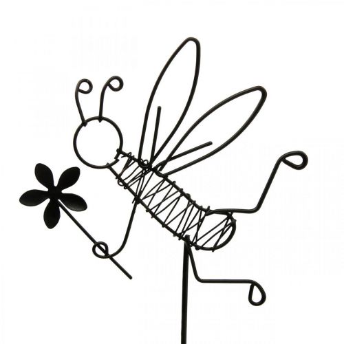 Itens Plugue de flores decoração de abelha de metal preto 8,5 cm 4 peças
