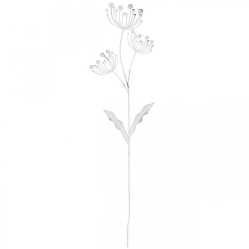 Floristik24 Decoração de primavera, flor deco shabby chic branco, prata L87cm L18cm