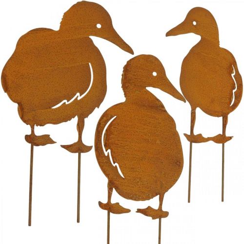 Itens Patos de estaca de jardim de pátina H33cm/35cm/37cm conjunto de 3