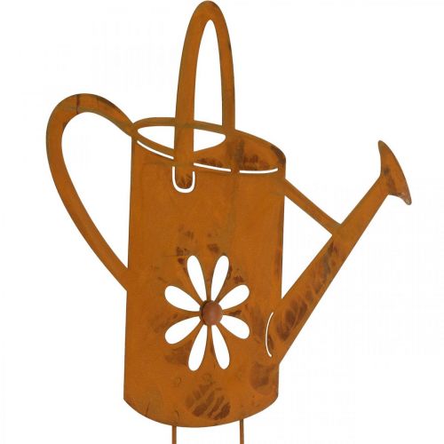 Regador de flores, tampão de jardim em metal, decoração enferrujada L39cm