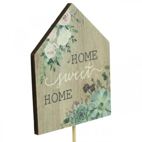 Itens Flor plugs decoração de madeira Home Sweet Home 6,5x7,5cm 18 unid.