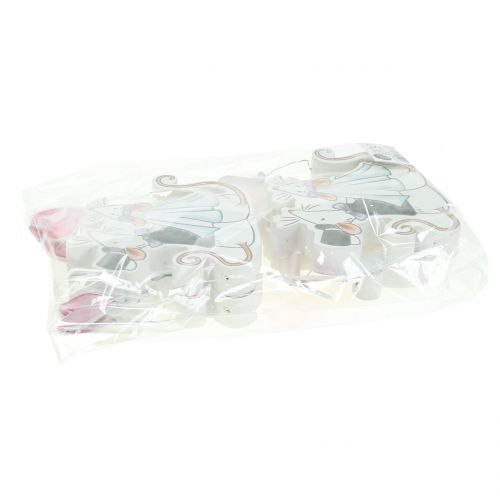 Itens Par de mouse de figura decorativa com corações 11 cm x 11 cm 4 unidades