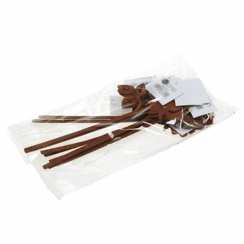 Floristik24 Plugue de metal rosa pátina de metal 20cm × 8cm 12pcs