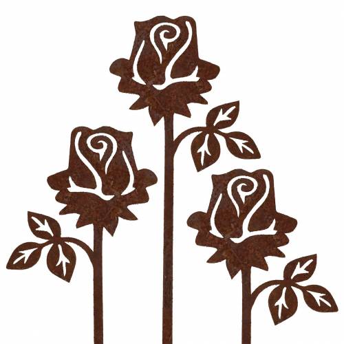 Floristik24 Plugue de metal rosa pátina de metal 20cm × 8cm 12pcs