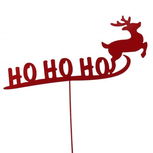 Floristik24 Plug com motivo de Natal vermelho 30cm