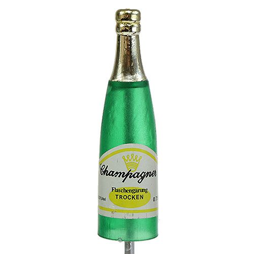 Itens Encaixe garrafas de champanhe marrom, verde, amarelo 7,5 cm L28,5 cm 12 peças