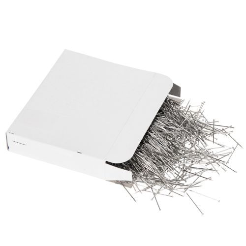 Floristik24 Alfinetes de ferro banhados a prata, niquelados, 105/30 mm, 500 g