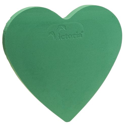 Coração de espuma floral 38×36,5cm espuma floral molhada verde 2 peças
