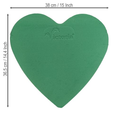 Itens Coração de espuma floral 38×36,5cm espuma floral molhada verde 2 peças