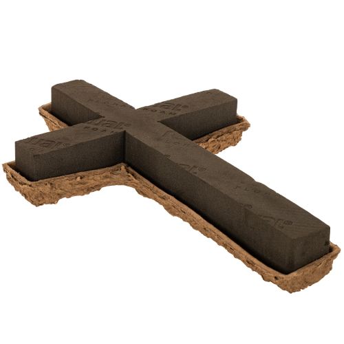 Cruz de espuma floral OASIS® Renewal®, espuma floral Biolit® para arranjos florais memoriais, 42 cm, 2 peças